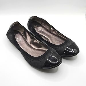 Coach Black Pattern Patent Flats!